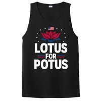 Lotus For Potus Cute Flower American Flag Kamala Harris 2024 PosiCharge Competitor Tank