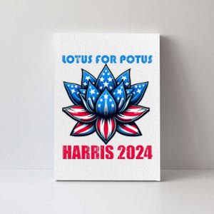 Lotus For Potus Harris 2024 Canvas