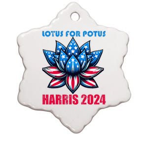 Lotus For Potus Harris 2024 Ceramic Star Ornament