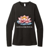 Lotus For Potus Kamala Harris President Campaign 2024 Womens CVC Long Sleeve Shirt