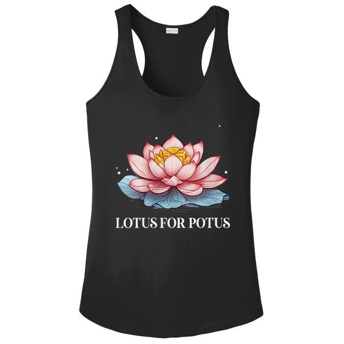 Lotus For Potus Kamala Harris President Campaign 2024 Ladies PosiCharge Competitor Racerback Tank