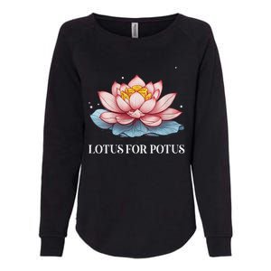 Lotus For Potus Kamala Harris President Campaign 2024 Womens California Wash Sweatshirt