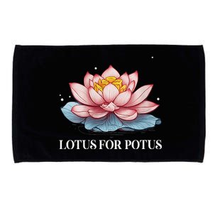 Lotus For Potus Kamala Harris President Campaign 2024 Microfiber Hand Towel