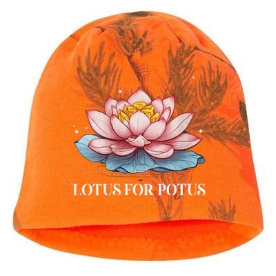 Lotus For Potus Kamala Harris President Campaign 2024 Kati - Camo Knit Beanie