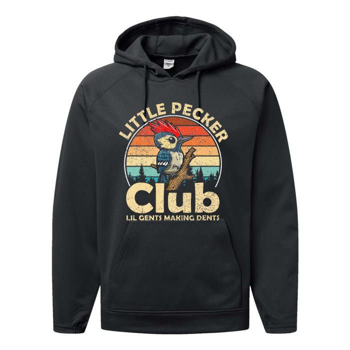 Little Funny Pecker Club Lil Gents Making Dent For Performance Fleece Hoodie