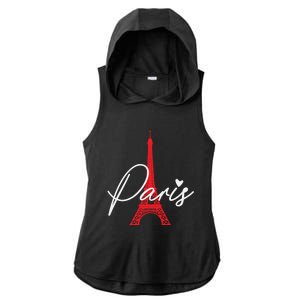 Love From Paris The Eiffel Tower A Love Sign From France Gift Ladies PosiCharge Tri-Blend Wicking Draft Hoodie Tank