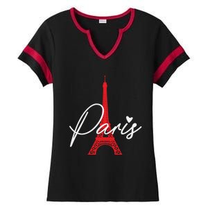 Love From Paris The Eiffel Tower A Love Sign From France Gift Ladies Halftime Notch Neck Tee