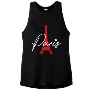 Love From Paris The Eiffel Tower A Love Sign From France Gift Ladies PosiCharge Tri-Blend Wicking Tank