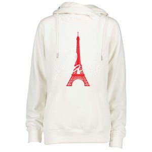 Love From Paris The Eiffel Tower A Love Sign From France Gift Womens Funnel Neck Pullover Hood