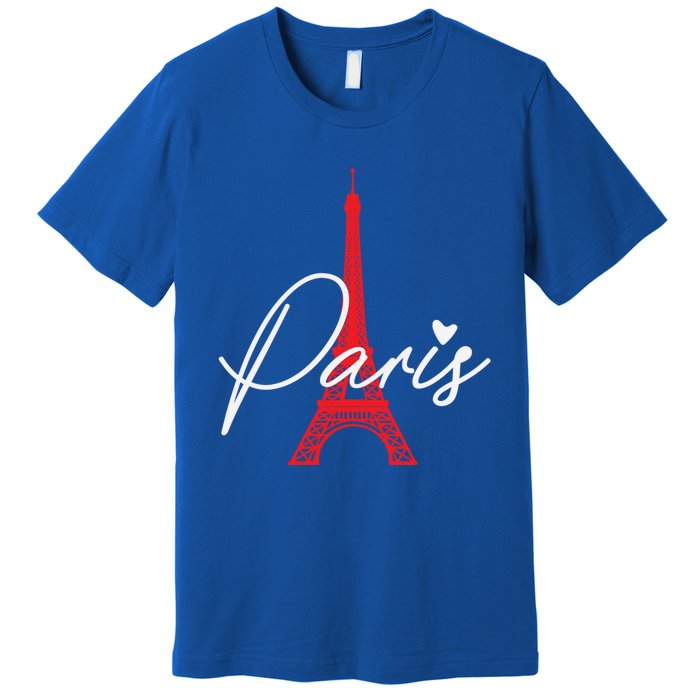 Love From Paris The Eiffel Tower A Love Sign From France Gift Premium T-Shirt