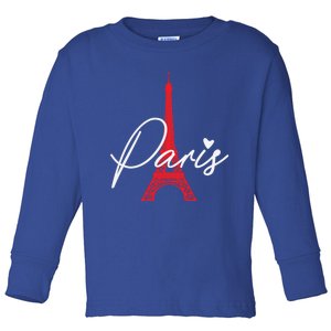 Love From Paris The Eiffel Tower A Love Sign From France Gift Toddler Long Sleeve Shirt