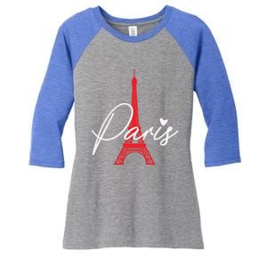 Love From Paris The Eiffel Tower A Love Sign From France Gift Women's Tri-Blend 3/4-Sleeve Raglan Shirt