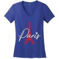 Love From Paris The Eiffel Tower A Love Sign From France Gift Women's V-Neck T-Shirt