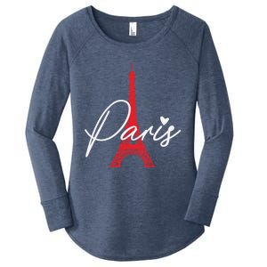 Love From Paris The Eiffel Tower A Love Sign From France Gift Women's Perfect Tri Tunic Long Sleeve Shirt