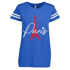 Love From Paris The Eiffel Tower A Love Sign From France Gift Enza Ladies Jersey Football T-Shirt