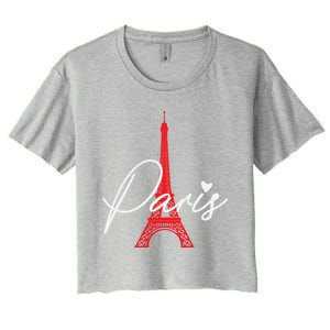 Love From Paris The Eiffel Tower A Love Sign From France Gift Women's Crop Top Tee