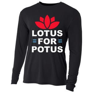 Lotus For Potus Kamala Harris For President 2024 Cooling Performance Long Sleeve Crew