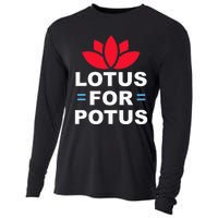 Lotus For Potus Kamala Harris For President 2024 Cooling Performance Long Sleeve Crew