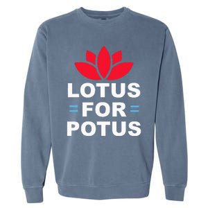 Lotus For Potus Kamala Harris For President 2024 Garment-Dyed Sweatshirt