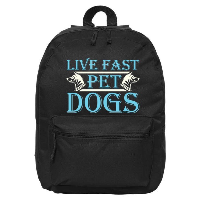 Live Fast Pet Dogs 16 in Basic Backpack