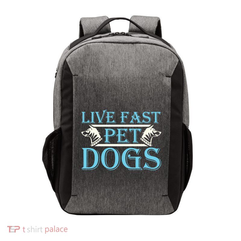Live Fast Pet Dogs Vector Backpack
