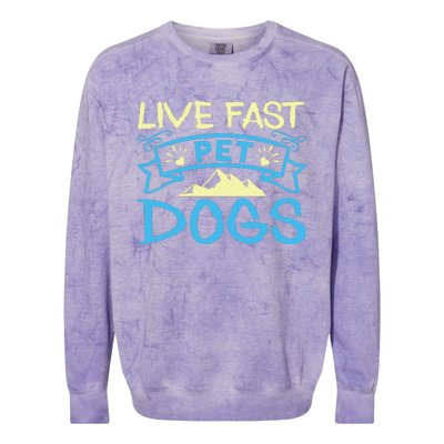 Live Fast Pet Dogs Colorblast Crewneck Sweatshirt