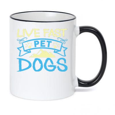 Live Fast Pet Dogs 11oz Black Color Changing Mug