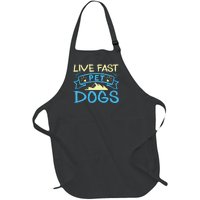 Live Fast Pet Dogs Full-Length Apron With Pockets