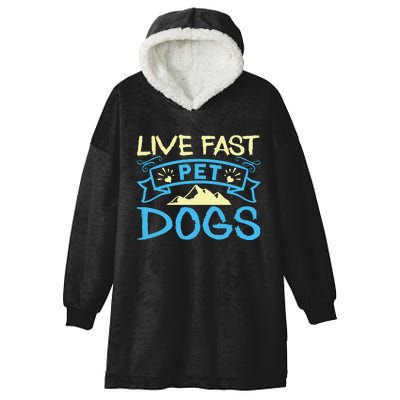 Live Fast Pet Dogs Hooded Wearable Blanket