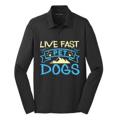 Live Fast Pet Dogs Silk Touch Performance Long Sleeve Polo