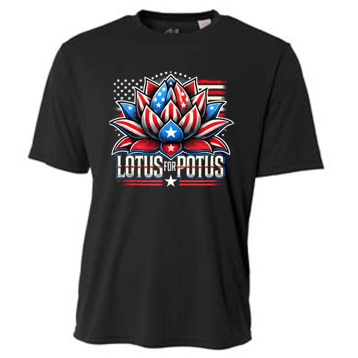 Lotus For Potus Kamala Harris 2024 President Trend Election Cooling Performance Crew T-Shirt