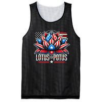 Lotus For Potus Kamala Harris 2024 President Trend Election Mesh Reversible Basketball Jersey Tank