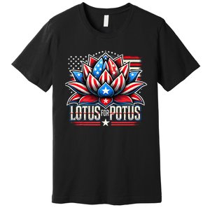 Lotus For Potus Kamala Harris 2024 President Trend Election Premium T-Shirt