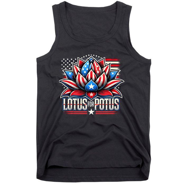 Lotus For Potus Kamala Harris 2024 President Trend Election Tank Top