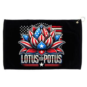 Lotus For Potus Kamala Harris 2024 President Trend Election Grommeted Golf Towel