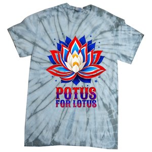 Lotus For Potus Kamala Harris 2024 President Trend Election Raglan Baseball Tie-Dye T-Shirt