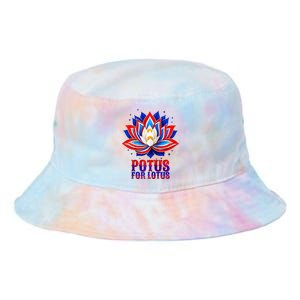 Lotus For Potus Kamala Harris 2024 President Trend Election Raglan Baseball Tie Dye Newport Bucket Hat