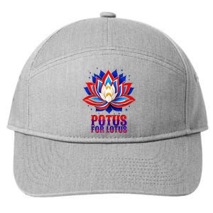 Lotus For Potus Kamala Harris 2024 President Trend Election Raglan Baseball 7-Panel Snapback Hat