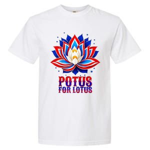 Lotus For Potus Kamala Harris 2024 President Trend Election Raglan Baseball Garment-Dyed Heavyweight T-Shirt