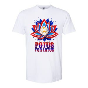 Lotus For Potus Kamala Harris 2024 President Trend Election Raglan Baseball Softstyle CVC T-Shirt