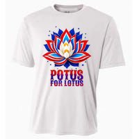 Lotus For Potus Kamala Harris 2024 President Trend Election Raglan Baseball Cooling Performance Crew T-Shirt