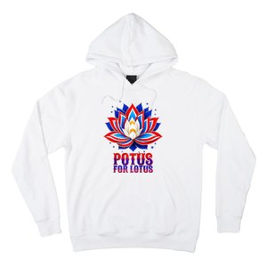 Lotus For Potus Kamala Harris 2024 President Trend Election Raglan Baseball Hoodie