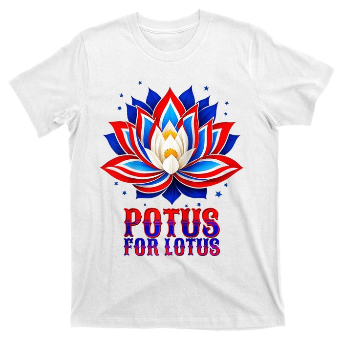 Lotus For Potus Kamala Harris 2024 President Trend Election Raglan Baseball T-Shirt