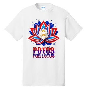 Lotus For Potus Kamala Harris 2024 President Trend Election Raglan Baseball Tall T-Shirt