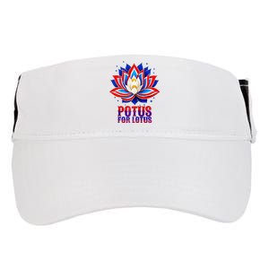 Lotus For Potus Kamala Harris 2024 President Trend Election Raglan Baseball Adult Drive Performance Visor