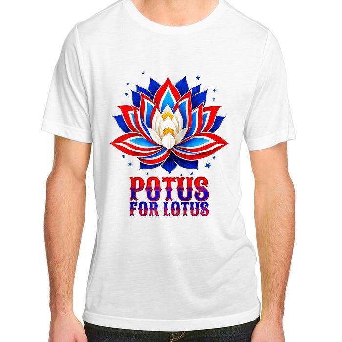 Lotus For Potus Kamala Harris 2024 President Trend Election Raglan Baseball Adult ChromaSoft Performance T-Shirt