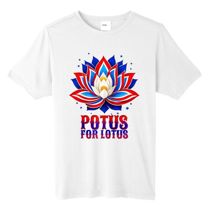 Lotus For Potus Kamala Harris 2024 President Trend Election Raglan Baseball Tall Fusion ChromaSoft Performance T-Shirt