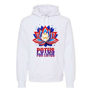 Lotus For Potus Kamala Harris 2024 President Trend Election Raglan Baseball Premium Hoodie