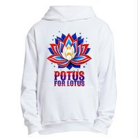 Lotus For Potus Kamala Harris 2024 President Trend Election Raglan Baseball Urban Pullover Hoodie