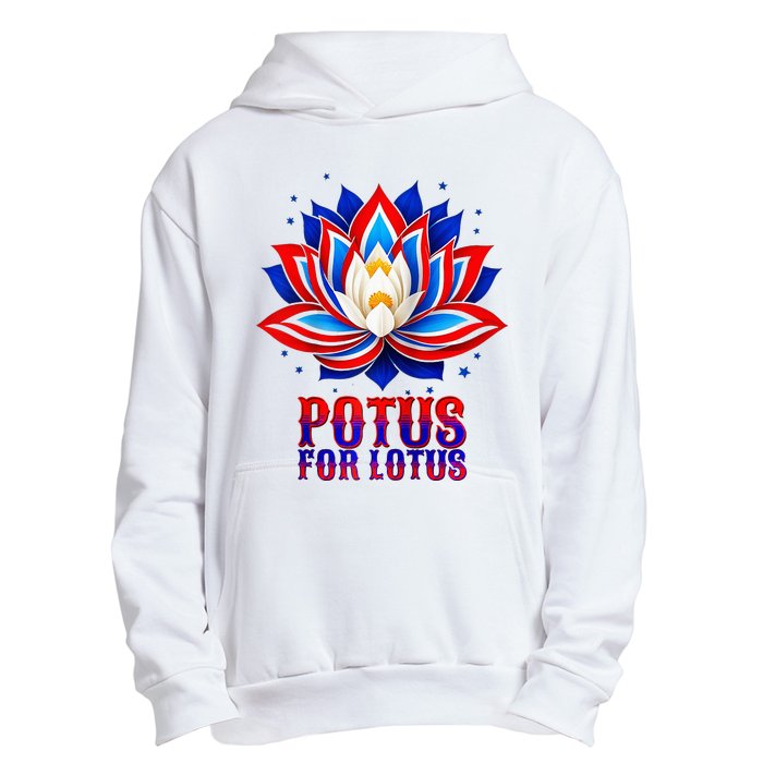 Lotus For Potus Kamala Harris 2024 President Trend Election Raglan Baseball Urban Pullover Hoodie